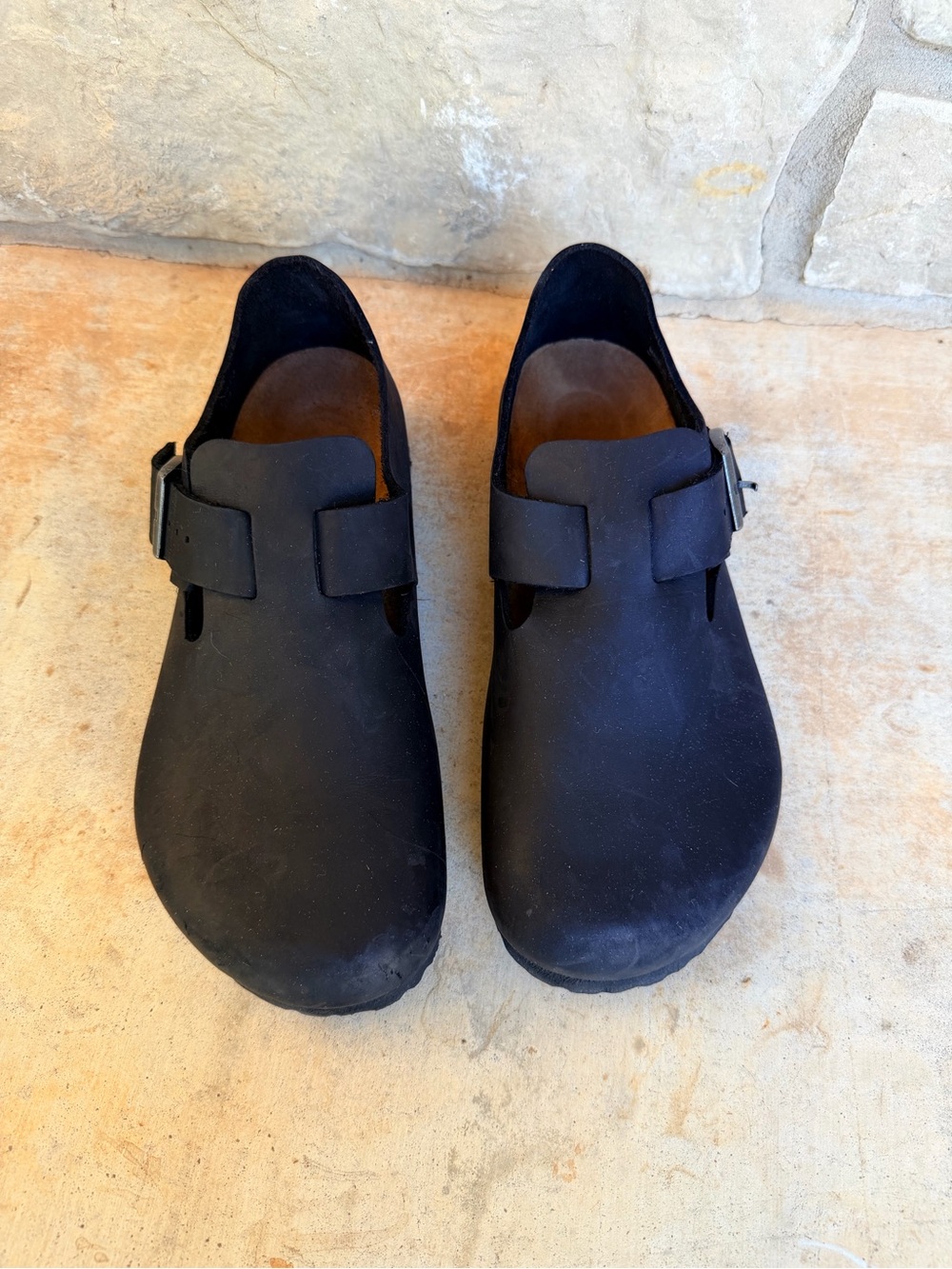 Birkenstock 41 100% leather Black London Clog